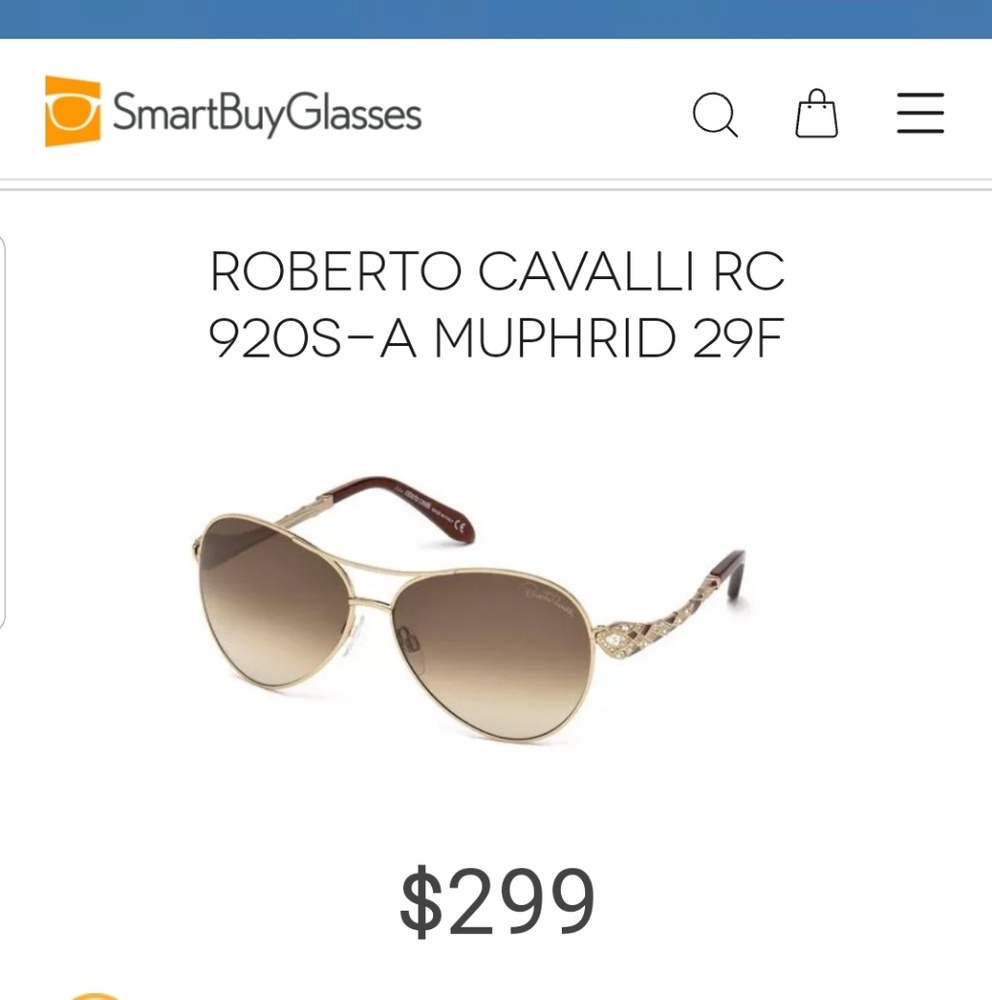 Roberto Cavalli women's aviator sunglasses